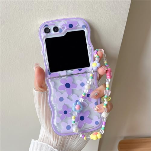 Protection Galaxy Z Flip 5 antichoc étui chaîne poignet pour smartphone pliable