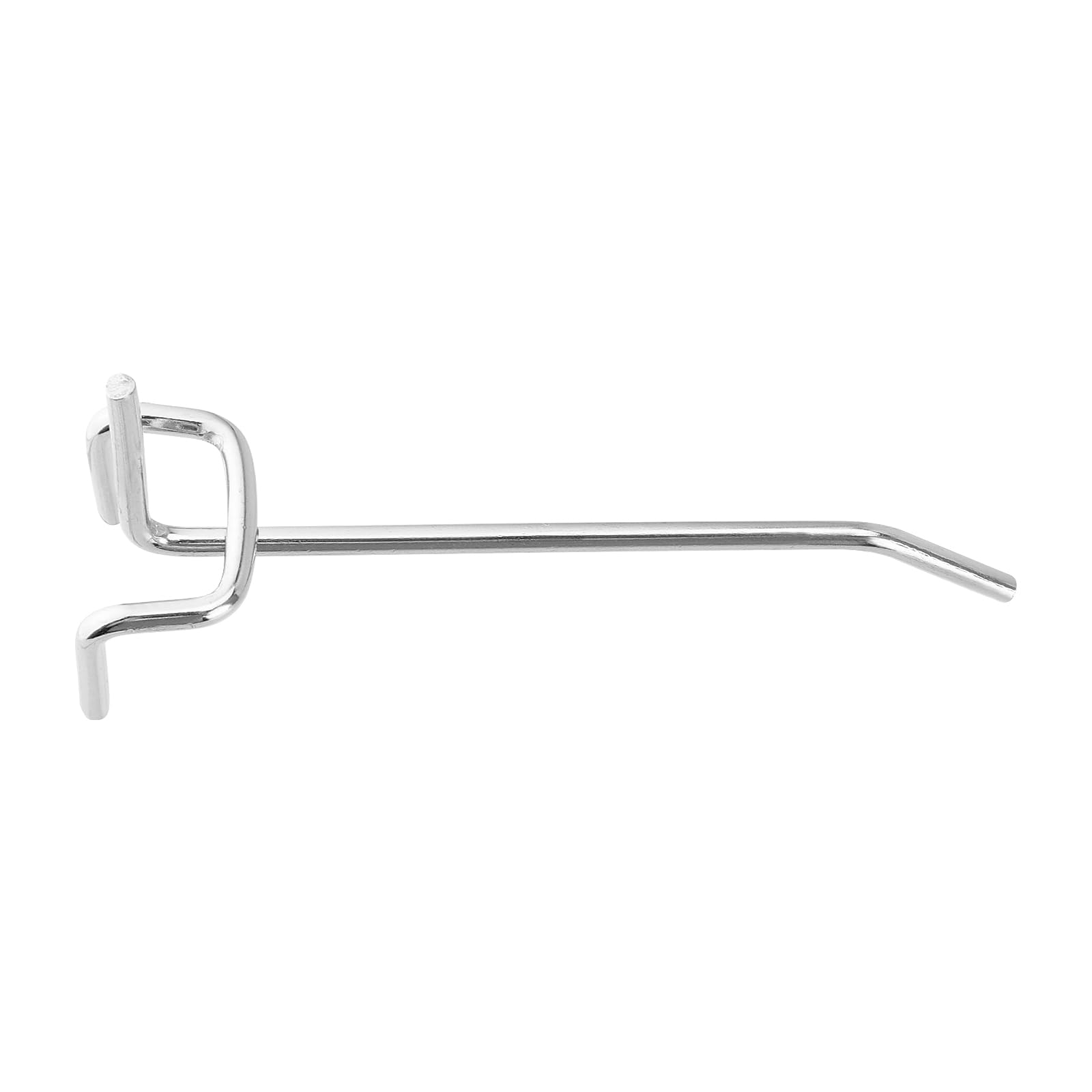 LEXININ Lot de 60 crochets en métal pour panneau perforé de 10 cm, trou de 25 mm, crochets d'affichage à panneau unique pour magasin, supermarché, garage