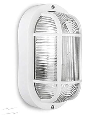 40 Watts PVC Waterproof Outdoor Indoor Bulkhead Hanging Wall Light Lamp (White, 20x10x9 cm)