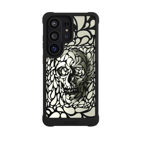 Coque Samsung Galaxy S26 Ultra MagSafe NIVOmax noire avec motif tête de mort