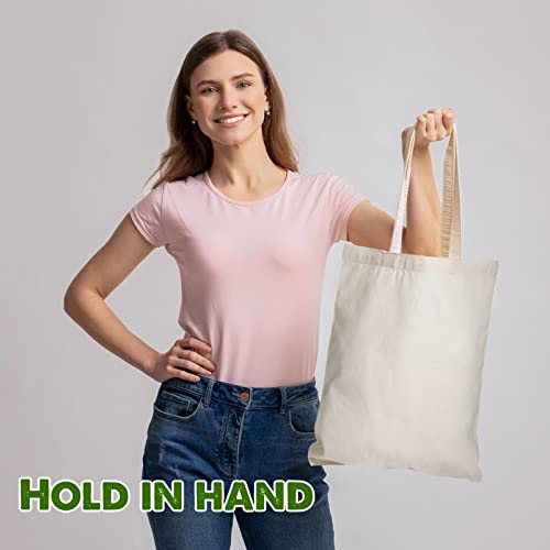 Reginary 36 Pack 13 X 15 Inch Cotton Canvas Tote Bag Bulk With Handles Blank Shopping Bag For Crafts Lightweight Economical Reusable Grocery Cloth Bags For Diy Advertising Activity Gift #TOP6