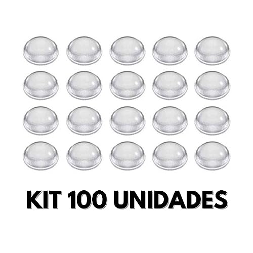 KIT 100 Protetores Anti Impacto Silicone Autoadesivo Resistente Gota Proteção Contra Batidas Riscos