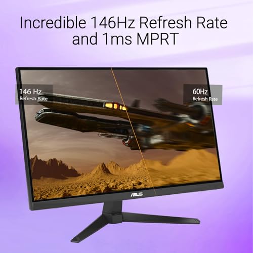 Image of ASUS TUF 24 inch FHD IPS Gaming Monitor, 144Hz, LED Display, 1ms, Adaptive-Sync, 125% sRGB, ELMB Sync, Variable Overdrive, DisplayWidget Center, HDMI, DisplayPort, Speakers, Flicker Free, Wall Mountable