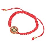 BESPORTBLE Pulsera de San Benito Tejida Trenzada de Aleación y Cuerda, Ligera y Portátil, Estilo Elegante para Vestir Diario y Ropa Casual