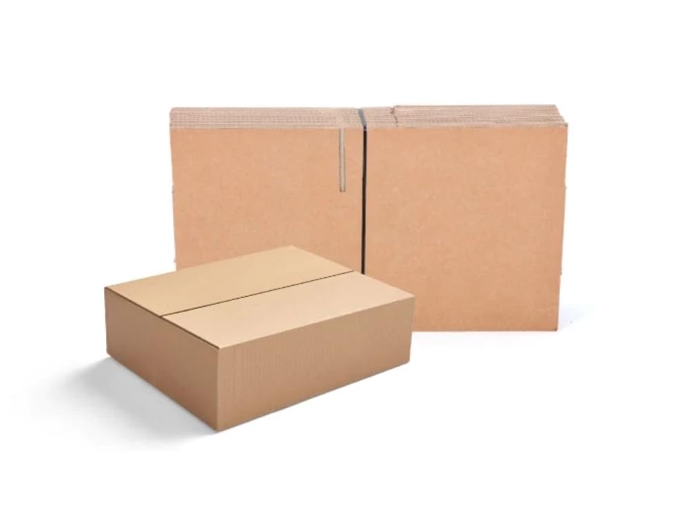RFE 342 x 242 x 145mm Small Single Wall 13.5x9.5x5.7" Shipping Mailing Postal Gift Cuboid Easy to Assemble Cardboard Boxes | Boxes For Packing Moving House Cardboard Box 5 Boxes
