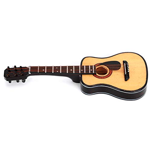 Mini muziekinstrument, zwarte versiering gitaar ornamenten, met geschenkdoos en standaard houten slaapkamer voor… - Image 3