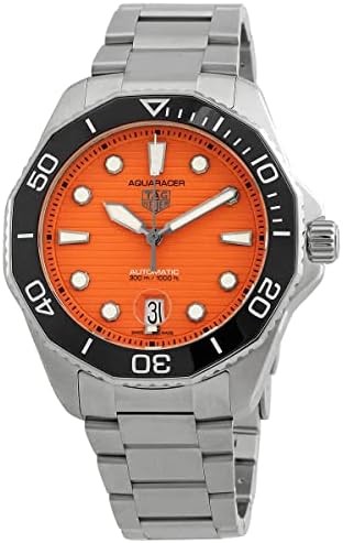 TAG Heuer Aquaracer Automatic Orange Dial Men's Watch WBP201F-BA0...