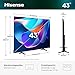 Hisense 43E6DS Fernseher 43 Zoll, 4K UHD QLED, Smart TV, Hi-View AI Engine, 60Hz Game Mode Plus, Dolby Vision, AI 4K Upscaler, DTS Virtual: X, AI Smooth Motion, Airplay, Sprachsteuerung[2026]