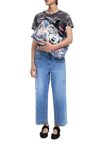 Desigual Unisex torba na ramię Mickey, wykończenie materiałowe, jeden rozmiar, Wykończenia materiałowe, Rozmiar Uniwersalny