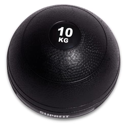 SUPRFIT - Medizinball 10kg - Speziell gummierter Slamball mit griffiger & Rutschfester PVC Oberfläche - Power Ball für Übungen im Schnellkraft- & Kraftausdauertraining ohne zurückprallen vom Boden