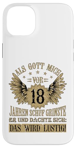 �ʔ���18�΂̒a�����uAls Gott mich vor 18 Jahren schuf�v�f�U�C���B �X�}�z�P�[�X iPhone 14 Plus �p