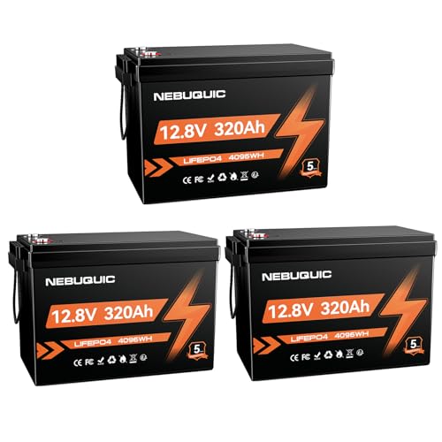 Image of 12V 960Ah(3 Pack 12V 320Ah) LiFePO4 Lithium Battery, 36V 320Ah Lithium Batteries with 200A BMS, EV Grade A+ Battery Cells, Low-Temp Protection, Deep Cycle Battery for RV, Truck, Kayak, Solar, Camper