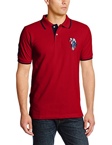 U.S. Polo Assn. Men's Solid Pique Polo Shirt Tonal Big Pony Logo