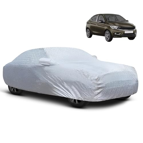 Image of Autofy Car Cover Waterproof SilverShield for Tata Tigor [Year 2017 Onwards] - Tigor Car Cover Dust & UV Protection Tigor Car Body Cover with Mirror Pocket Soft Cotton Lining