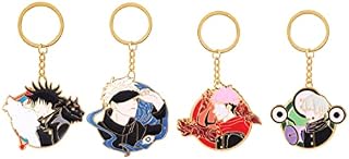 4 PCS Anime Jujutsu Kaisen Fushiguro Megumi Keychain Cool Cartoon Figure Gojo Satoru Pendant Key Chain for Women Men Keyring Jewelry