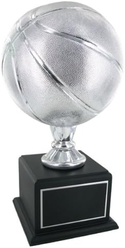 SHOP AWARDS AND GIFTS Customizable Championship Silver Basketball Trophy, Includes Personalization