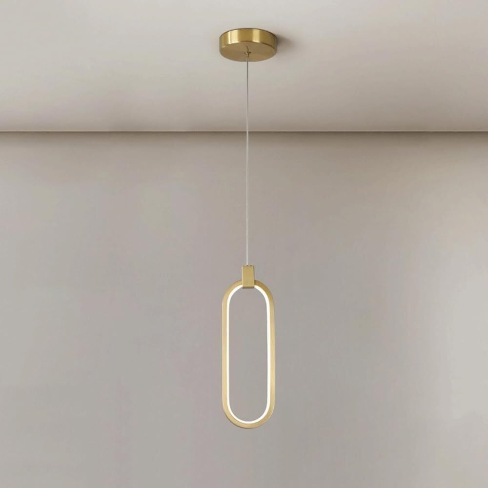 ASerZenith Pendant Light Linear Oval Led Modern Chandelier Fixture Adjustable Long Wire Ceiling Hanging Lighting Chandeliers Ceiling Chandelier,Hanging Light