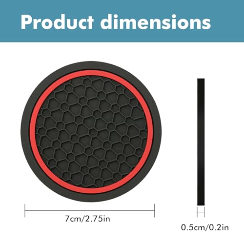 4 Piezas Posavasos para Auto 2.75 Pulgadas Antideslizantes miniatura 4