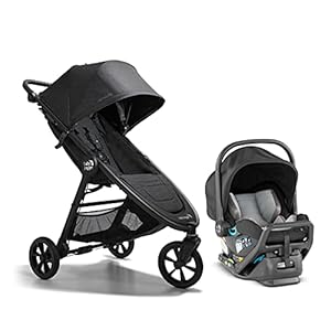 Baby Jogger City Mini GT2 All-Terrain Travel System, Includes City GO 2 Infant Car Seat, Opulent Black
