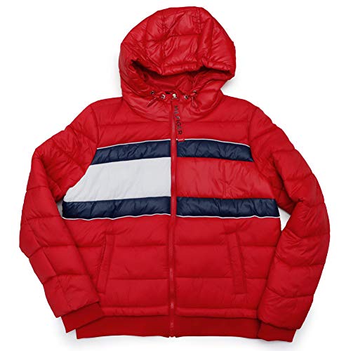 [トミーヒルフィガー] 中綿ジャケット アウター ナイロン フルジップ レディース TP94581J USA規格 (RICH RED(RED), M) [並行輸入品]
