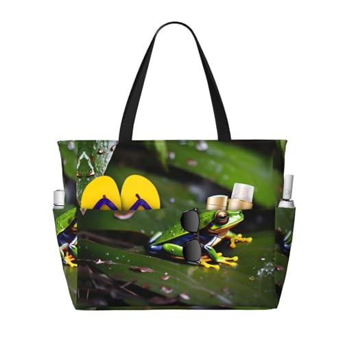 Sac à bandoulière imperméable grand format noir anti-sable pour voyage et plage estivale