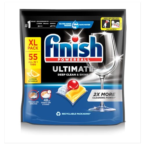 Finish Ultimate All in One Lemon Dishwasher Tablets 55pk