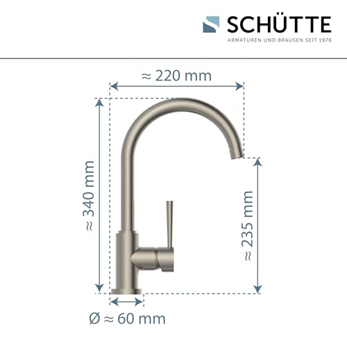 SCHÜTTE 79126 Küchenarmatur CORNWALL, Edelstahl Optik – Ansicht 6