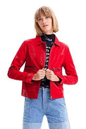Veste Desigual Chaq_cleveland 3194 chilli imperméable et coupe-vent en polyuréthane