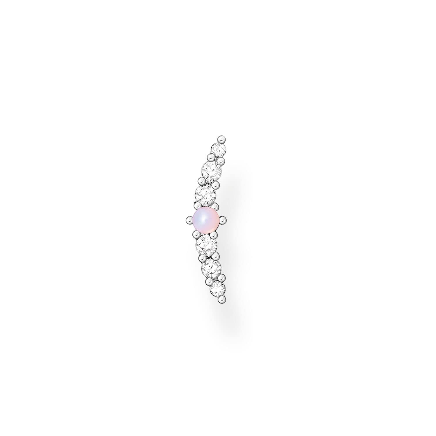 THOMAS SABO Single ear stud vintage shimmering pink opal colour effect 925 Sterling Silver