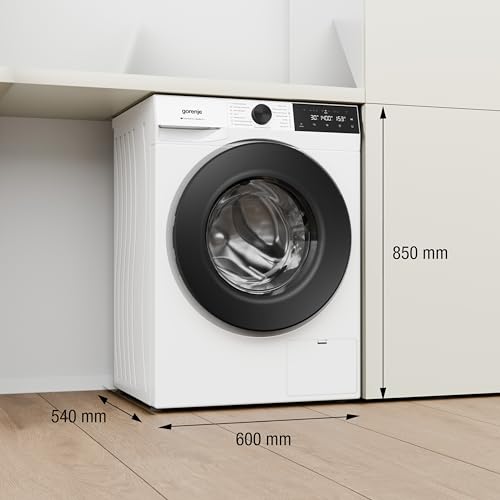 Gorenje W5G494A1P1 Waschmaschine mit Dampffunktion /9 KG /1400 U-Min/ConnectLife /15 Programme/UltraClean/AquaStop/SteamTech/Inverter PowerDrive /10% besser als Energieeffizienzklasse A/Weiß