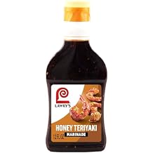 Lawrys Marinade, Honey Teriyaki, 15 Minute Marinade, No High Fructose Corn Syrup, Made with Honey, Soy Sauce, and Garlic, Great with Chicken, Shrimp, Salmon, and Vegetables, 12 fl oz