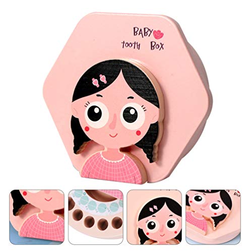 Toyvian 1 conjunto de caixa de dentes de bebê para meninas, linda caixa de armazenamento de dentes d