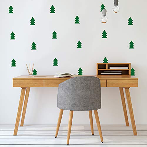 Set of 30 Vinyl Wall Art Decals - Triangle Arrows - 5  x 3  Each - Modern Sticker Pattern for Home Office Bedroom Nursery Living Room Apartment - Lifestyle Minimalist Decor (5  x 3 , Green)