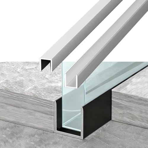 39.5�C���` �t���[�����X�Œ莮�K���X�V�����[�p�l�� 2���Z�b�g�A ����6�`12mm�̃K���X�p �A���~���������ߍ��ݎ�U�`�����l���V�����[�h�A���[��(Silver,13/32in/10mm)