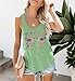 Women Tank Top Vacay Mode Shirt Summe Beach Tanks Hawaii Vacation Outfit Loose Sleeveless Casual Tee Top Green