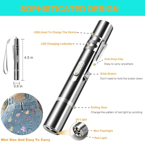 image for IVVTRYI Laser Pointer Cat Toys for Indoor, Rechargeable, 7 Adjustable 