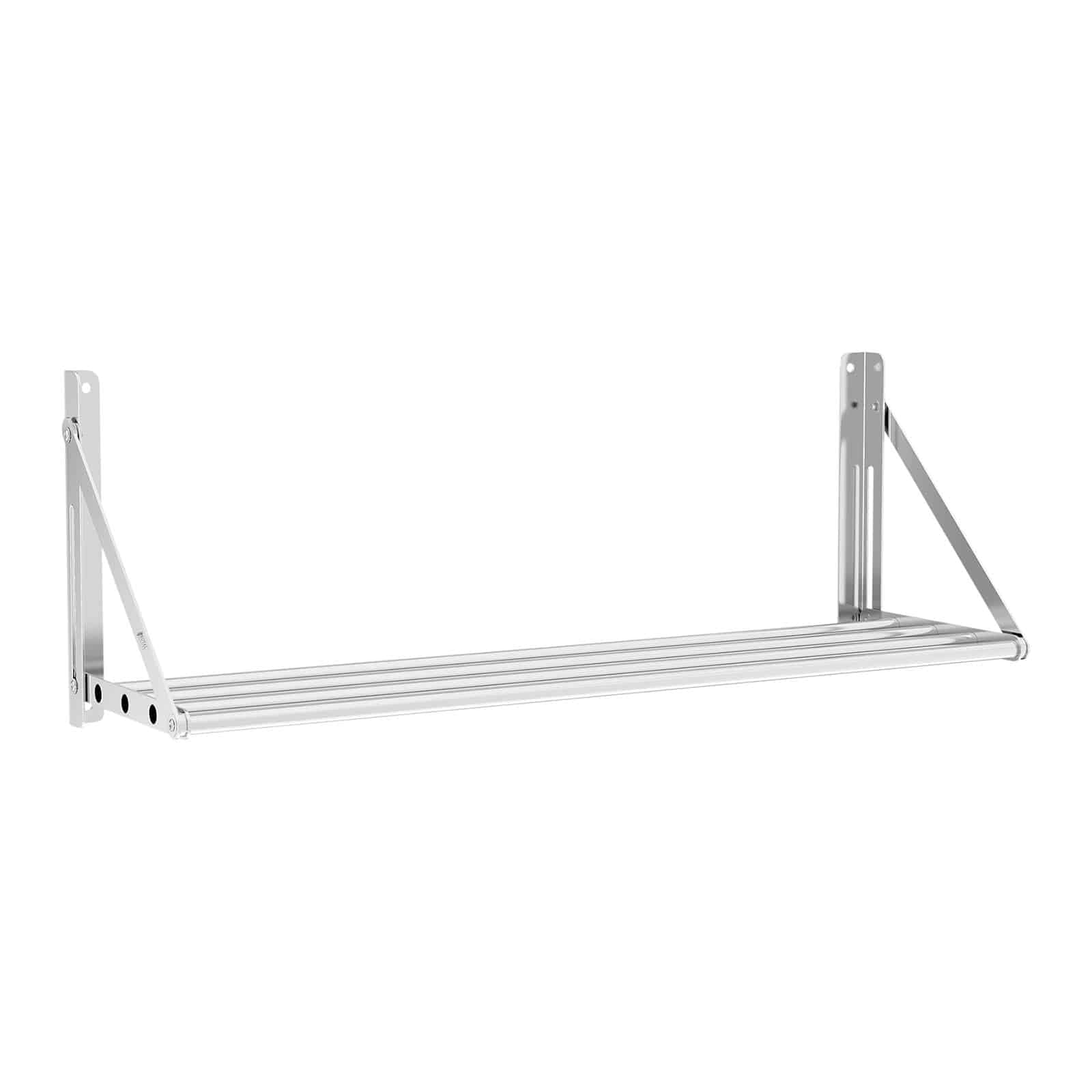 Royal Catering RC-TFWH100X30 Estante de pared - plegable - diseño con barras - 100 x 30 cm - 40 kg - acero inoxidable