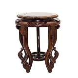 huihuishop Sockelständer Runde Base Wenge Blumenständer Fischtank Seltsame Steinbasis Vase Blume Bonsai Carving Ornamente Halterung Haushalt High-Fuß-Halterung Home-Display-Ständer (Color : B)