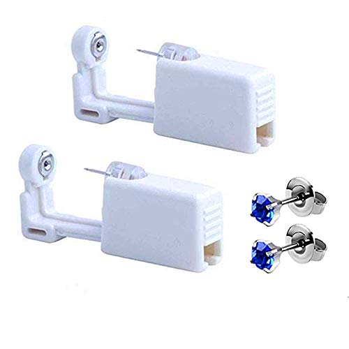 2 Pack XUKEKOY Disposable Ear Piercing Gun Kit for Self Ear Piercing with Earrings