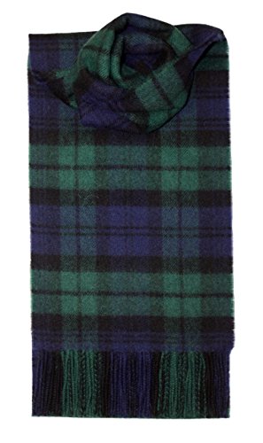 Longue écharpe en laine d'agneau brossée - Qualité supérieure Disponibles dans différents tartans - - Taille Unique