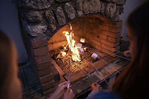 Ajmyonsp Marshmallow Roasting Sticks Smores Stick For Fire Pit - Hot Dog Campfire Skewers Mashmellow Camping 32 Inch Long Extendable Forks 5 Pack #TOP4