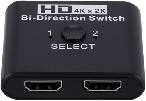 4K HDMI Bi-Direction Switch 4K HDMI Splitter 2 X 1/1 X 2 HDMI 2.0 Cable Switcher Splitter Signal Amplification Multi-Screen Conversion for LCD Display DVD Player PS4 Xbox Digital Camera