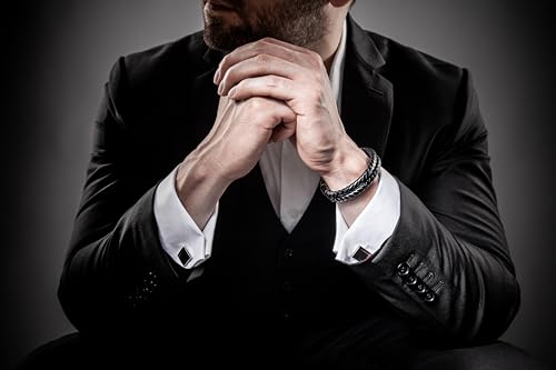 Image of SERASAR Premium Leather Bracelet Men | Stainless Steel Magnetic Clasp | Three Colors | Jewelry Box Included