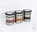 Le'raze Quality Stainless Steel Canister Set of 3 for Kitchen Counter with Glass Window & Airtight Lid - Food Storage Containers with Lids Airtight - Pantry Storage and Organization Set