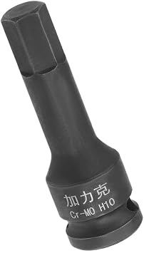 TA-VIGOR Impact Hex Bit Socket, 3/8" Drive x H10 10mm Allen Key Socket, Premium CR-MO Steel Bits, Hex Bit with 60mm Length for Torque Wrench, Ratchet Wrench, Impact Power Drills