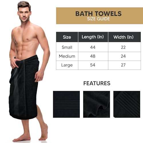 Image of Utopia Towels Luxurious Bath Towels Set, 27x54 in, 4 Pack, Soft, Black | Soft Luxurious Ring Spun Cotton Bath Towels - Lightweight, Highly Absorbent, Quick-Drying, Ideal for Daily Use