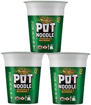 Pot Noodle Beef & Tomato Flavour, King Pot Size, Quick Filling Food, Tasty And Time Saving Snack, Suitable For Vegeterians, Large Pack perfect for Families and Teenagers ,114 g (Pack of 12)