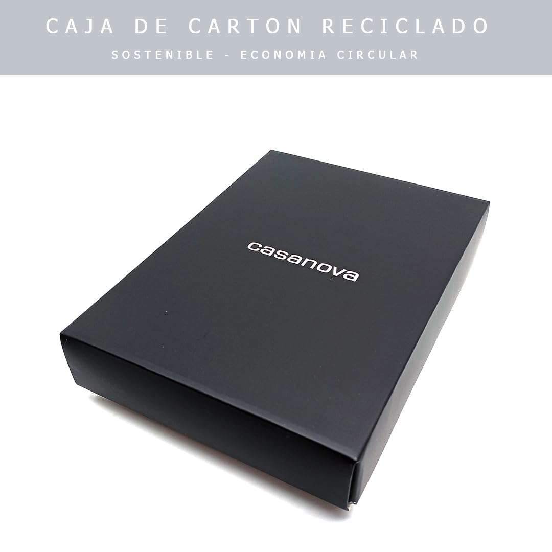 Cartera Hombre Piel Americana Elastico CON Monedero - 10096 Marron