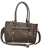 Zzfab Multi Zippers Fashion Locking Faux Leather Concealed Carry Gun Shoulder Bag