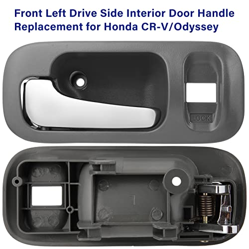 Lcyolada 82216 Front Driver Side Interior Door Handle Compatible With 1997-2001 Honda Crv,1995-1998 Honda Odyssey,Dark Gray #TOP2